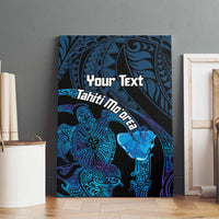 Personalised Tahiti Moorea Atoll Canvas Wall Art Polynesian Sea Turtle