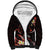 Personalised Tahiti Bora Bora Sherpa Hoodie Manta Rays With Polynesian Plumeria