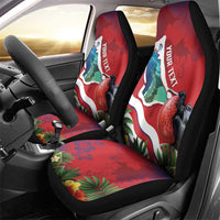 Personalised Kiribati Tarawa Atoll Car Seat Cover Frigate Bird With Map Tropical Style LT14 - Polynesian Pride