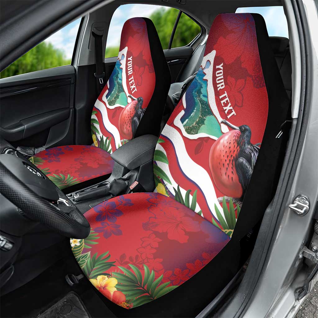 Personalised Kiribati Tarawa Atoll Car Seat Cover Frigate Bird With Map Tropical Style LT14 - Polynesian Pride