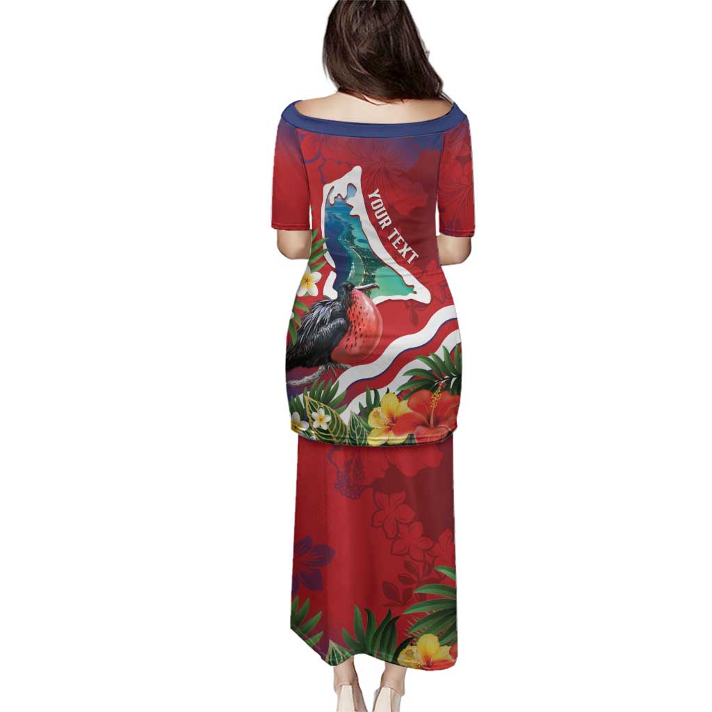 Personalised Kiribati Tarawa Atoll Family Matching Puletasi and Hawaiian Shirt Frigate Bird With Map Tropical Style