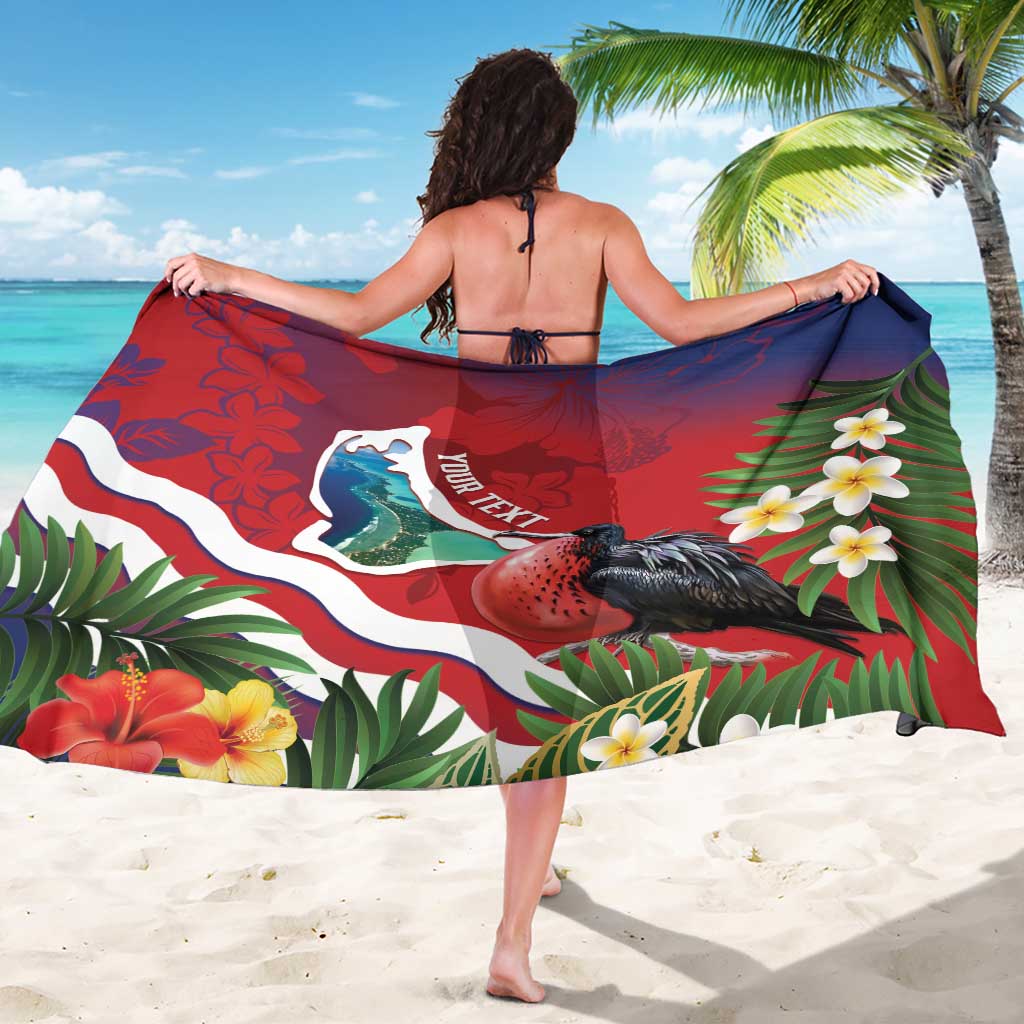 Personalised Kiribati Tarawa Atoll Sarong Frigate Bird With Map Tropical Style LT14 - Polynesian Pride