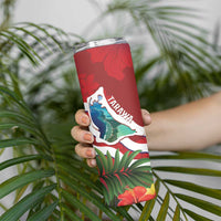 Personalised Kiribati Tarawa Atoll Skinny Tumbler Frigate Bird With Map Tropical Style LT14 - Polynesian Pride