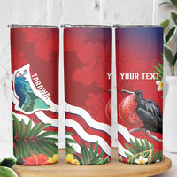 Personalised Kiribati Tarawa Atoll Skinny Tumbler Frigate Bird With Map Tropical Style LT14 - Polynesian Pride