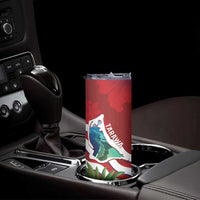 Personalised Kiribati Tarawa Atoll Skinny Tumbler Frigate Bird With Map Tropical Style LT14 - Polynesian Pride