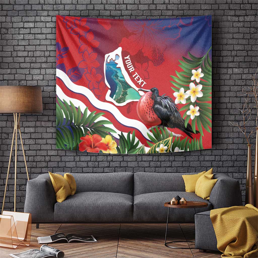 Personalised Kiribati Tarawa Atoll Tapestry Frigate Bird With Map Tropical Style LT14 - Polynesian Pride