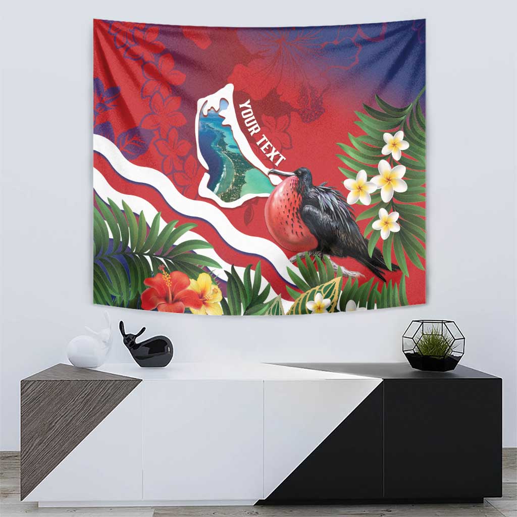 Personalised Kiribati Tarawa Atoll Tapestry Frigate Bird With Map Tropical Style LT14 - Polynesian Pride