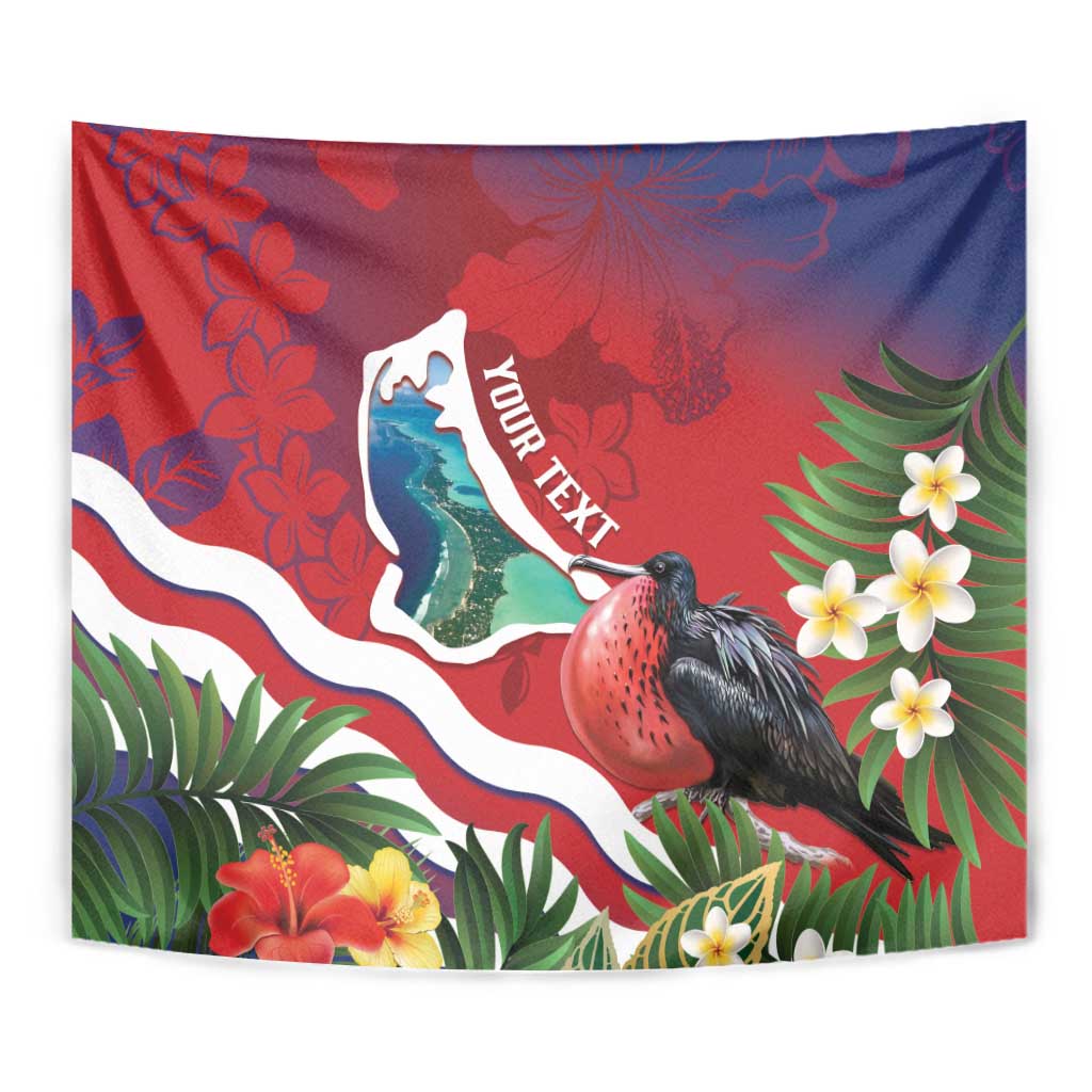 Personalised Kiribati Tarawa Atoll Tapestry Frigate Bird With Map Tropical Style LT14 - Polynesian Pride