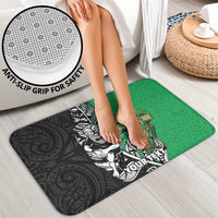 New Zealand and Ireland Rugby Custom Bathroom Set Maori Tiki Fern Irish Celtic Cross - Polynesian Pride