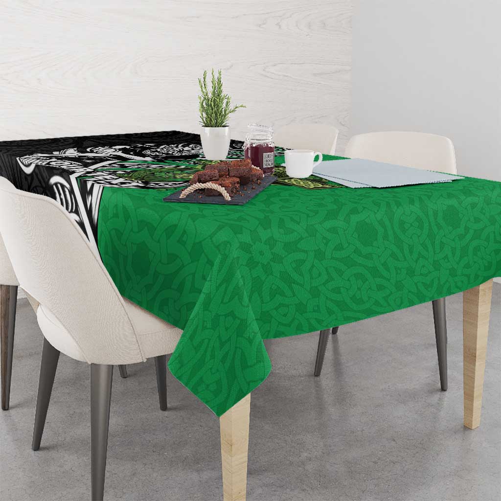 New Zealand and Ireland Rugby Custom Tablecloth Maori Tiki Fern Irish Celtic Cross LT14 - Polynesian Pride