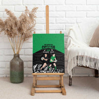 New Zealand and Ireland Rugby Canvas Wall Art Chicago 2025 Go All Black Shamrocks - Polynesian Pride
