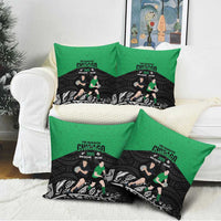 New Zealand and Ireland Rugby Pillow Cover Chicago 2025 Go All Black Shamrocks LT14 - Polynesian Pride