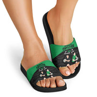 New Zealand and Ireland Rugby Slide Sandals Chicago 2025 Go All Black Shamrocks LT14 - Polynesian Pride