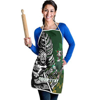New Zealand and South Africa Rugby Custom Apron Maori Tiki Fern Springboks Kente Pattern - Polynesian Pride