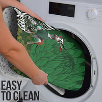 New Zealand and South Africa Rugby Custom Bathroom Set Maori Tiki Fern Springboks Kente Pattern - Polynesian Pride