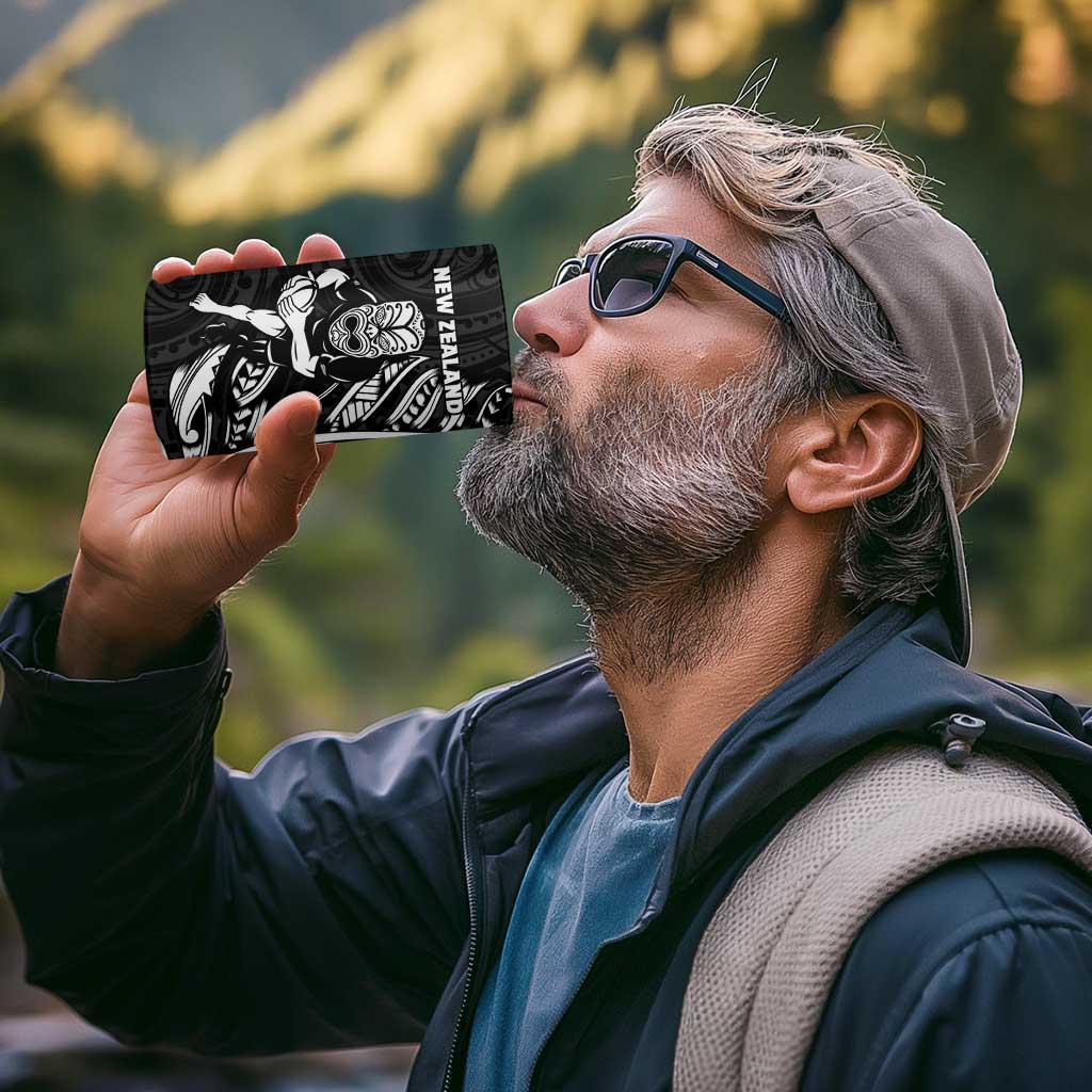 New Zealand and South Africa Rugby 4 in 1 Can Cooler Tumbler Maori Tiki Fern Springboks Kente Pattern - Polynesian Pride