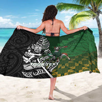 New Zealand and South Africa Rugby Custom Sarong Maori Tiki Fern Springboks Kente Pattern LT14 - Polynesian Pride
