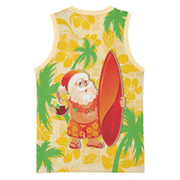 Aloha Hawaii Christmas Basketball Jersey Mele Kalikimaka Funny Santa Palaka Quilt Motifs - Polynesian Pride