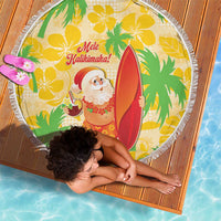 Aloha Hawaii Christmas Beach Blanket Mele Kalikimaka Funny Santa Palaka Quilt Motifs LT14 - Polynesian Pride