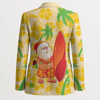 Aloha Hawaii Christmas Blazer Mele Kalikimaka Funny Santa Palaka Quilt Motifs LT14 - Polynesian Pride