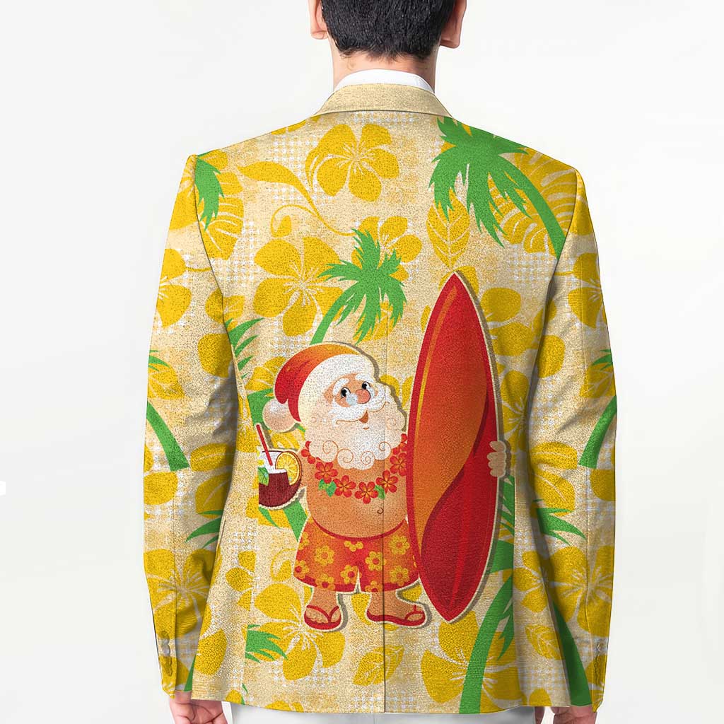 Aloha Hawaii Christmas Blazer Mele Kalikimaka Funny Santa Palaka Quilt Motifs LT14 - Polynesian Pride