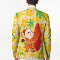 Aloha Hawaii Christmas Blazer Mele Kalikimaka Funny Santa Palaka Quilt Motifs LT14 - Polynesian Pride