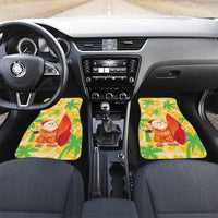 Aloha Hawaii Christmas Car Mats Mele Kalikimaka Funny Santa Palaka Quilt Motifs - Polynesian Pride