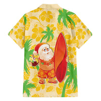 Aloha Hawaii Christmas Family Matching Tank Maxi Dress and Hawaiian Shirt Mele Kalikimaka Funny Santa Palaka Quilt Motifs - Polynesian Pride