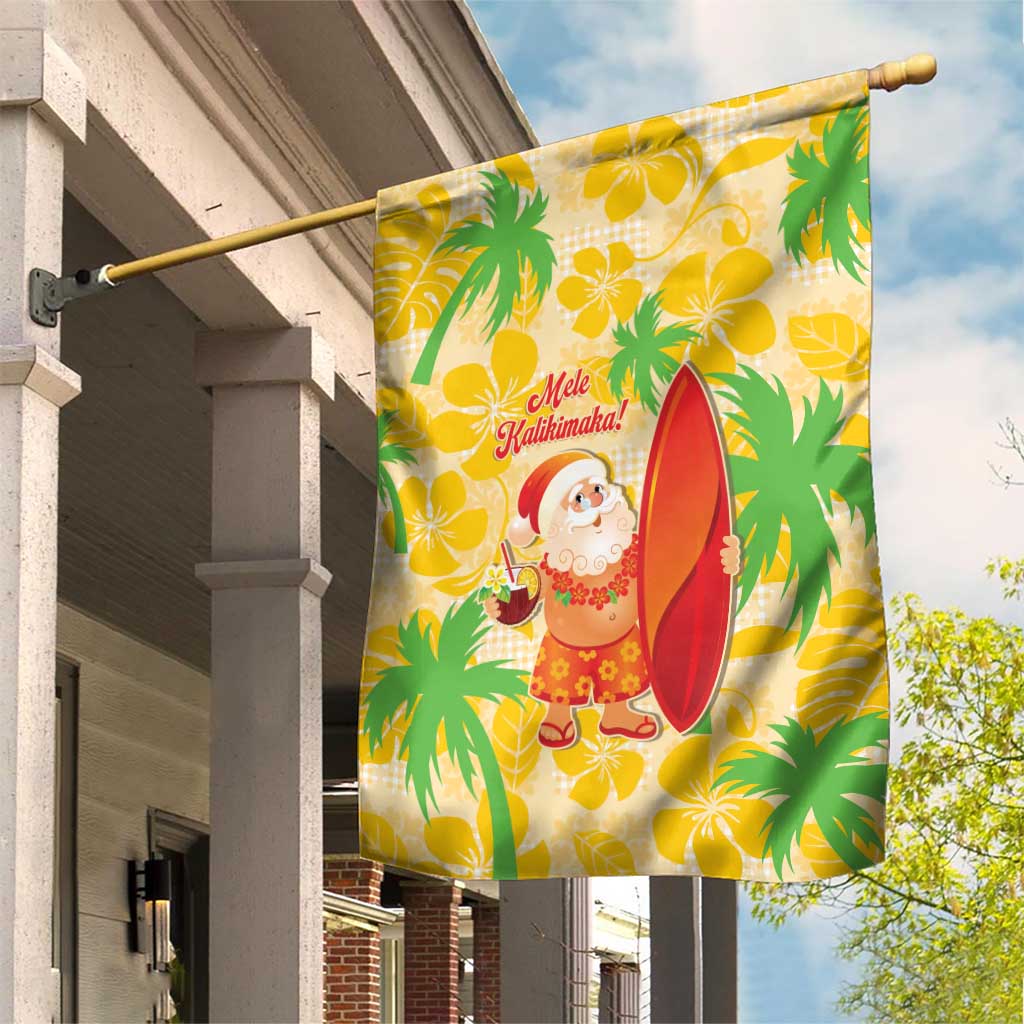 Aloha Hawaii Christmas Garden Flag Mele Kalikimaka Funny Santa Palaka Quilt Motifs - Polynesian Pride