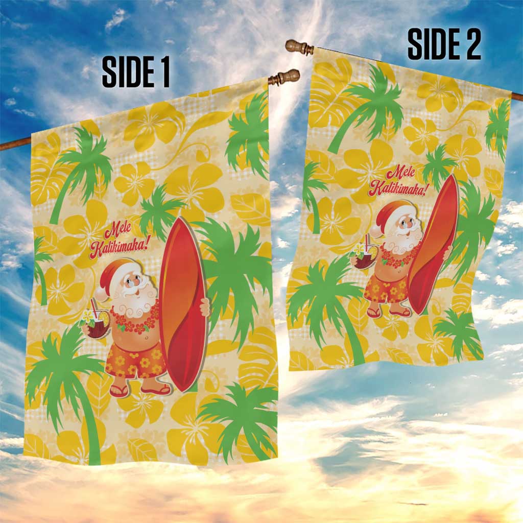 Aloha Hawaii Christmas Garden Flag Mele Kalikimaka Funny Santa Palaka Quilt Motifs - Polynesian Pride