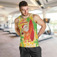 Aloha Hawaii Christmas Men Tank Top Mele Kalikimaka Funny Santa Palaka Quilt Motifs - Polynesian Pride