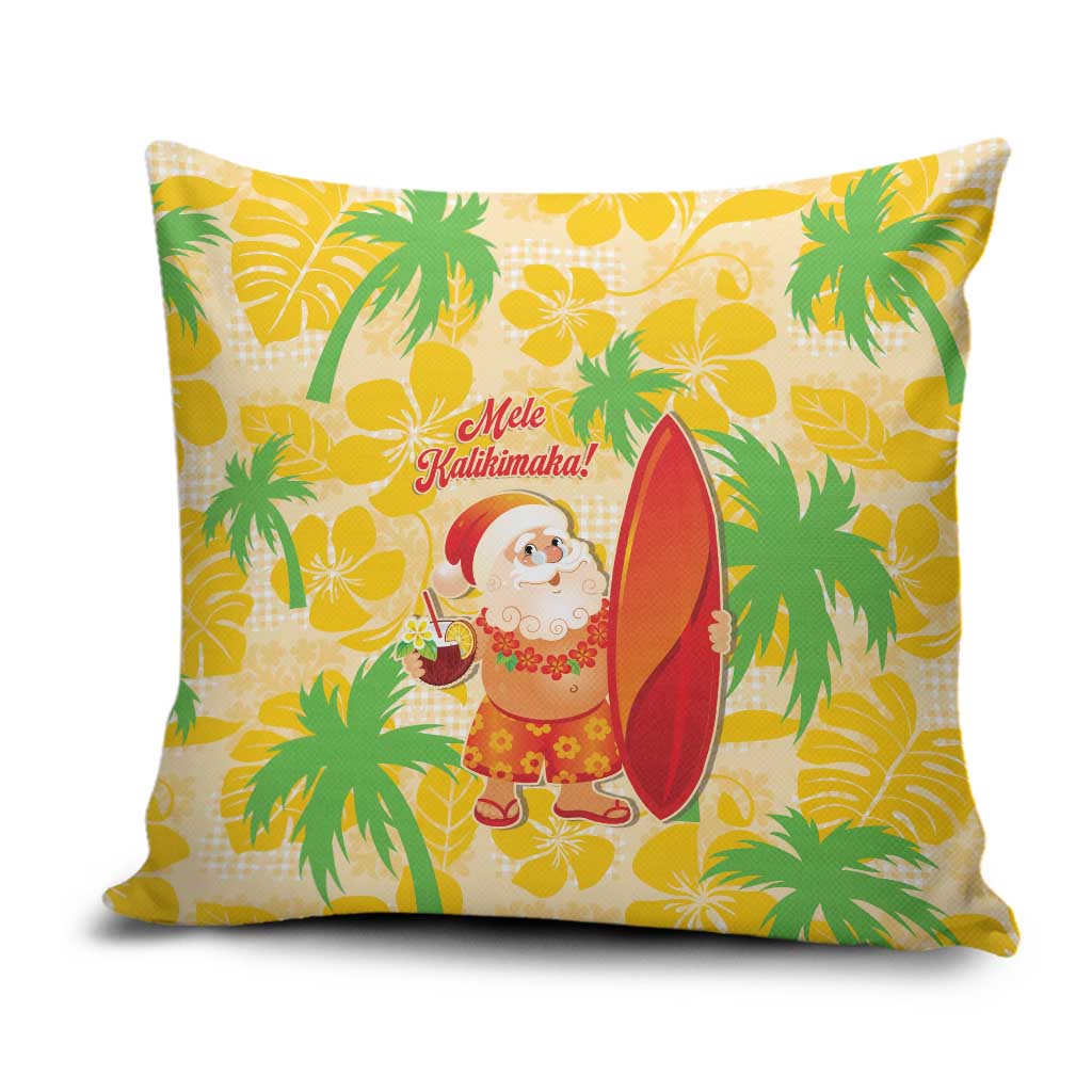 Aloha Hawaii Christmas Pillow Cover Mele Kalikimaka Funny Santa Palaka Quilt Motifs - Polynesian Pride
