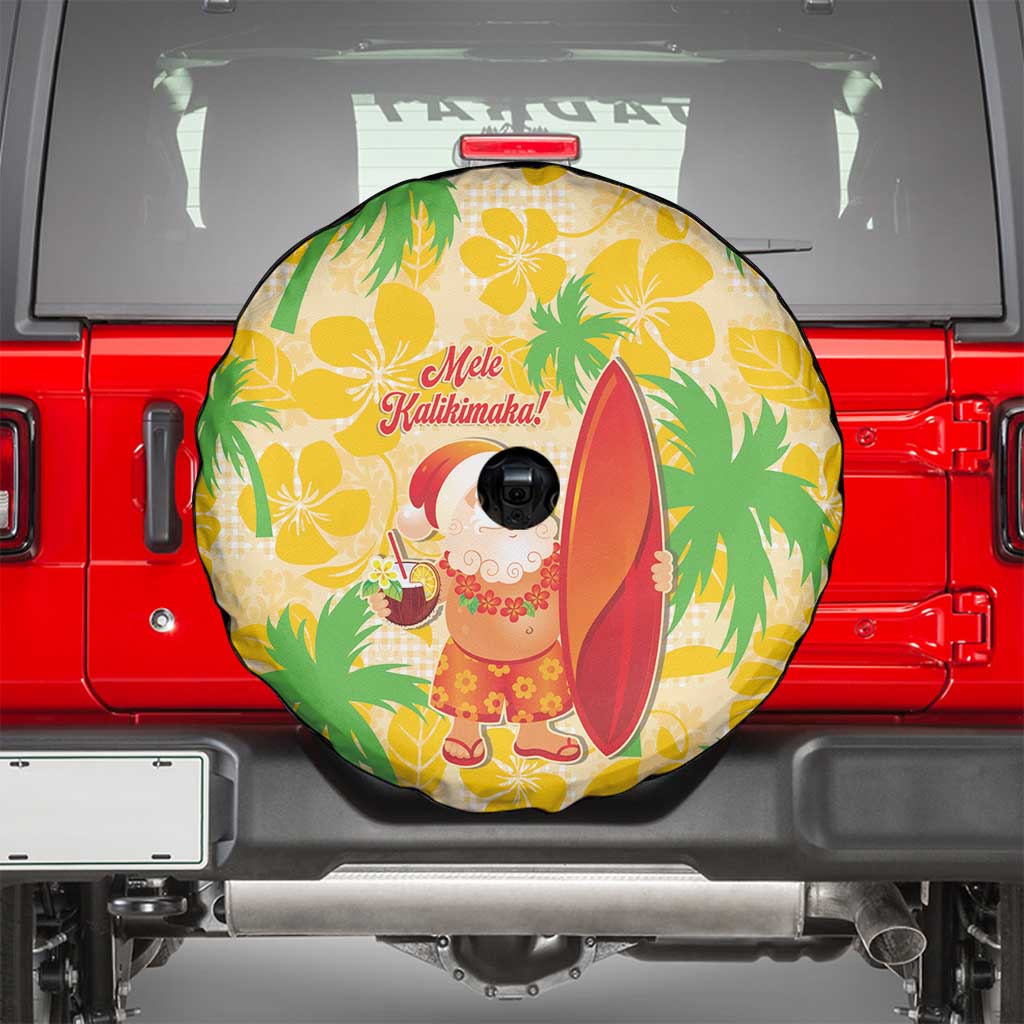 Aloha Hawaii Christmas Spare Tire Cover Mele Kalikimaka Funny Santa Palaka Quilt Motifs - Polynesian Pride