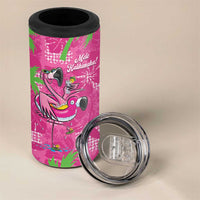 Aloha Hawaii Christmas 4 in 1 Can Cooler Tumbler Mele Kalikimaka Chill Flamingo Palaka Quilt Motifs - Polynesian Pride