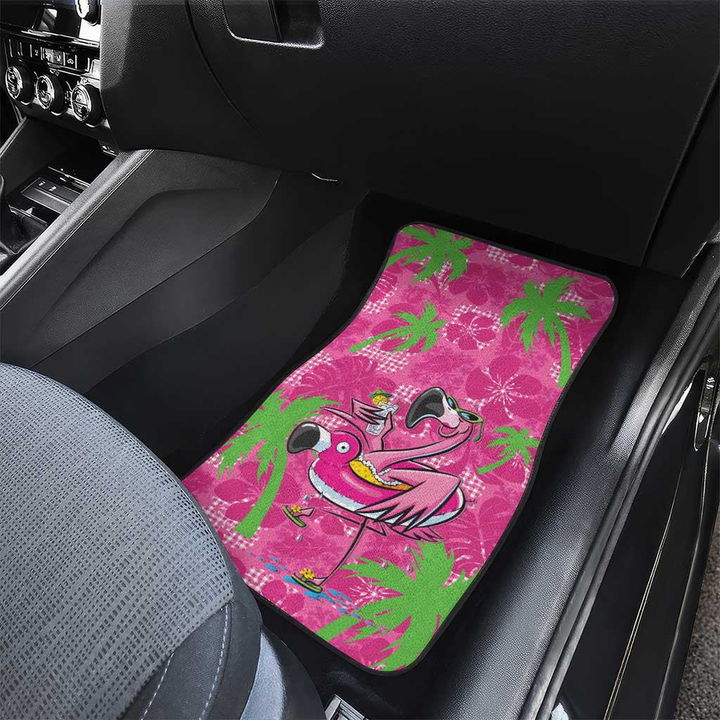 Aloha Hawaii Christmas Car Mats Mele Kalikimaka Chill Flamingo Palaka Quilt Motifs - Polynesian Pride