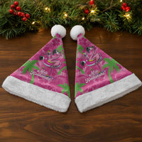 Aloha Hawaii Christmas Santa Hat Mele Kalikimaka Chill Flamingo Palaka Quilt Motifs - Polynesian Pride