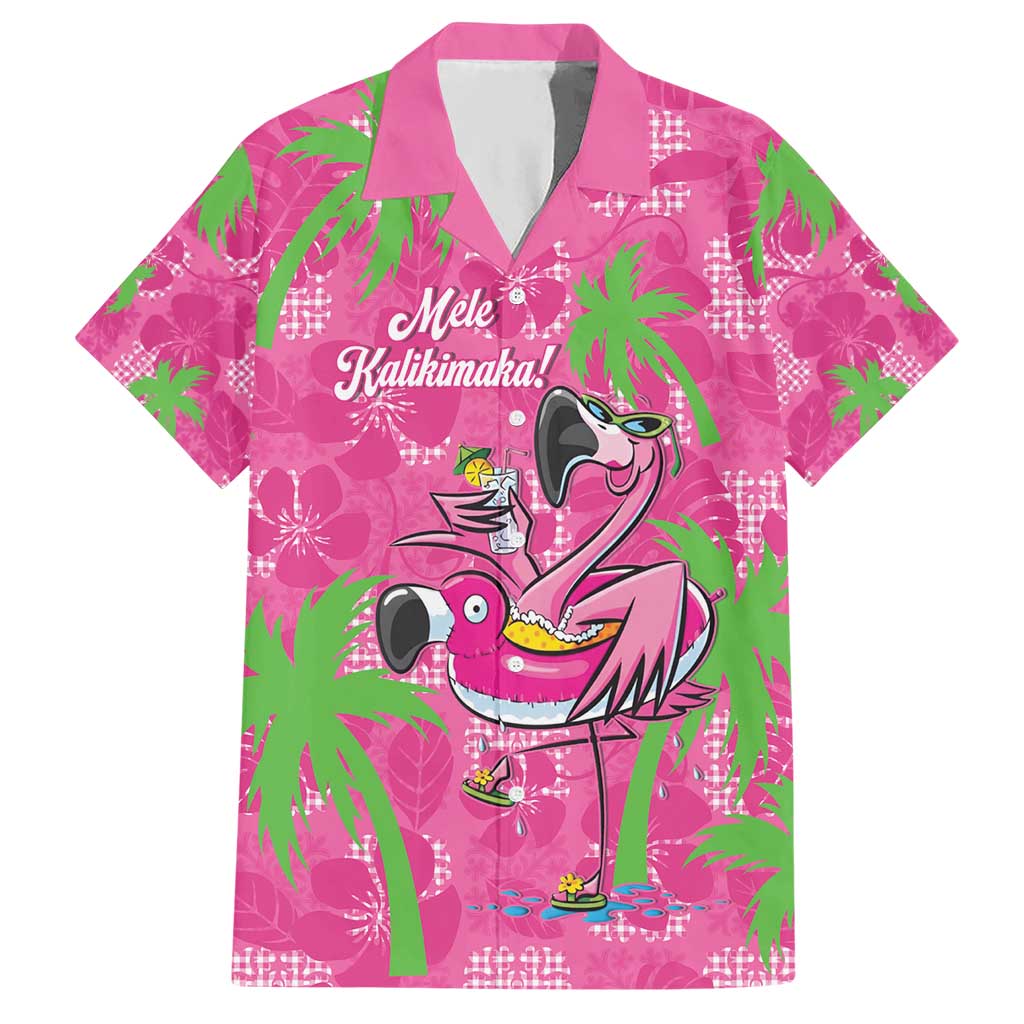 Aloha Hawaii Christmas Hawaiian Shirt Mele Kalikimaka Chill Flamingo Palaka Quilt Motifs - Polynesian Pride