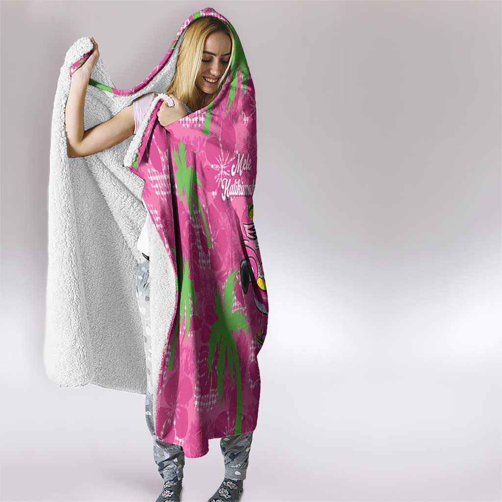 Aloha Hawaii Christmas Hooded Blanket Mele Kalikimaka Chill Flamingo Palaka Quilt Motifs LT14 - Polynesian Pride