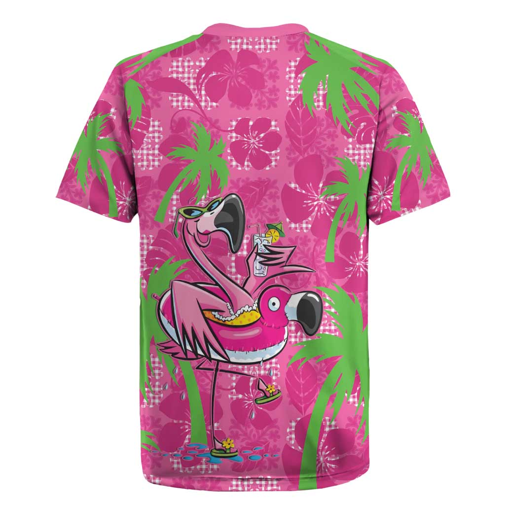 Aloha Hawaii Christmas Rugby Jersey Mele Kalikimaka Chill Flamingo Palaka Quilt Motifs - Polynesian Pride