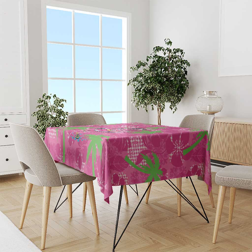 Aloha Hawaii Christmas Tablecloth Mele Kalikimaka Chill Flamingo Palaka Quilt Motifs LT14 - Polynesian Pride