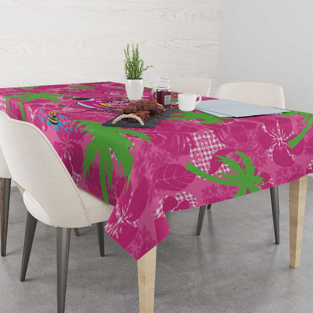 Aloha Hawaii Christmas Tablecloth Mele Kalikimaka Chill Flamingo Palaka Quilt Motifs LT14 - Polynesian Pride