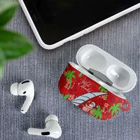 Aloha Hawaii Christmas AirPods Case Mele Kalikimaka Windsurfing Santa Palaka Quilt Motifs - Polynesian Pride