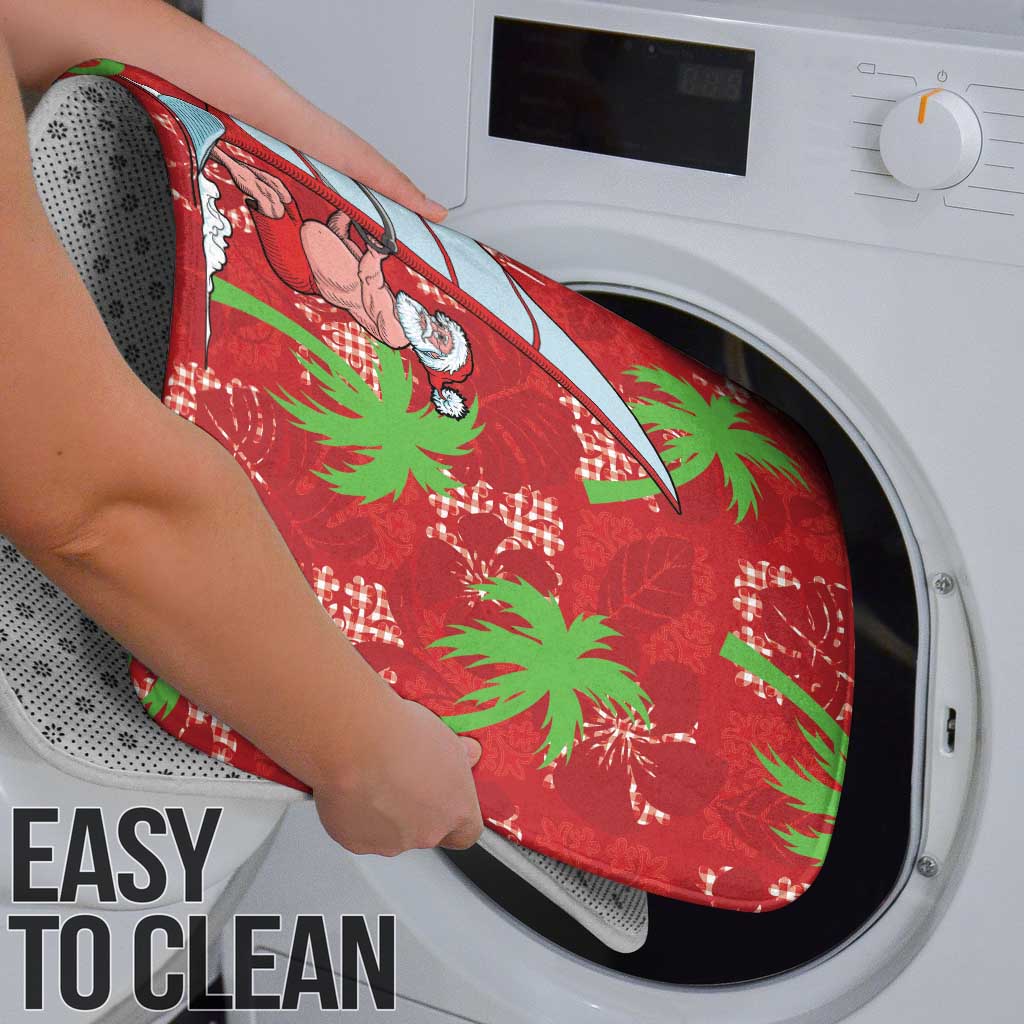 Aloha Hawaii Christmas Bathroom Set Mele Kalikimaka Windsurfing Santa Palaka Quilt Motifs - Polynesian Pride