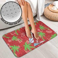 Aloha Hawaii Christmas Bathroom Set Mele Kalikimaka Windsurfing Santa Palaka Quilt Motifs - Polynesian Pride