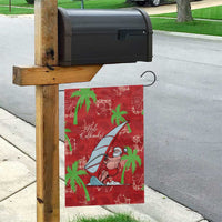 Aloha Hawaii Christmas Garden Flag Mele Kalikimaka Windsurfing Santa Palaka Quilt Motifs - Polynesian Pride