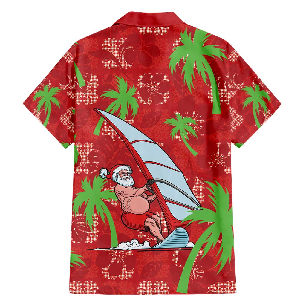 Aloha Hawaii Christmas Hawaiian Shirt Mele Kalikimaka Windsurfing Santa Palaka Quilt Motifs - Polynesian Pride