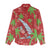 Aloha Hawaii Christmas Women Casual Shirt Mele Kalikimaka Windsurfing Santa Palaka Quilt Motifs - Polynesian Pride