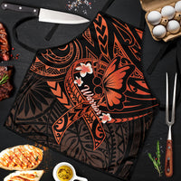 Polynesia Leukemia Awareness Month Apron Warrior Butterfly Polynesian Orange Ribbon LT14 Orange - Polynesian Pride
