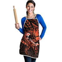 Polynesia Leukemia Awareness Month Apron Warrior Butterfly Polynesian Orange Ribbon LT14 - Polynesian Pride