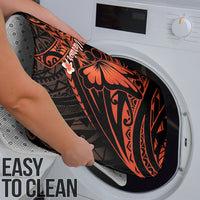 Polynesia Leukemia Awareness Month Bathroom Set Warrior Butterfly Polynesian Orange Ribbon LT14 - Polynesian Pride